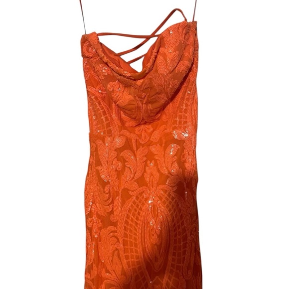 Windsor Lottie Sequin Lace-Up Mermaid Prom Dress - Picture 3 of 8